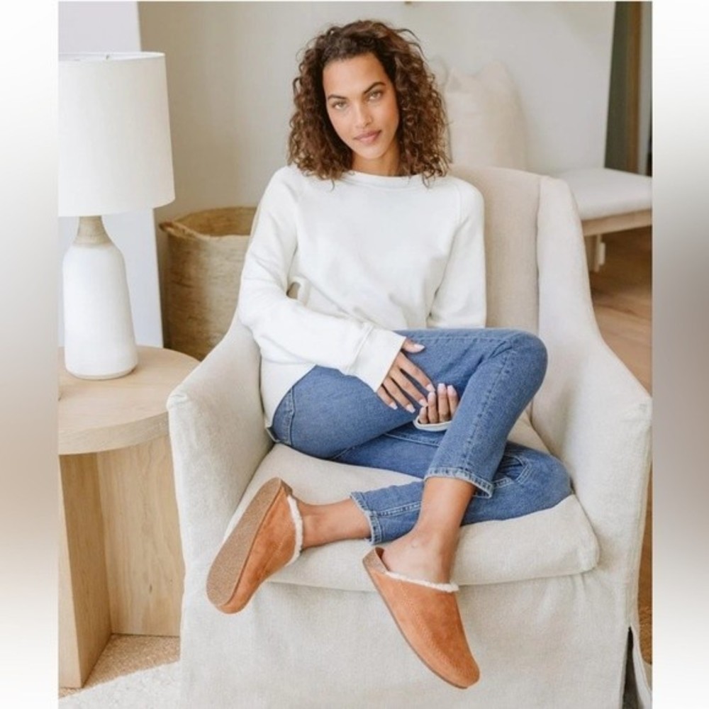 Jenni Kayne | Suede Shearling Lined Moc Clog 39 / 9